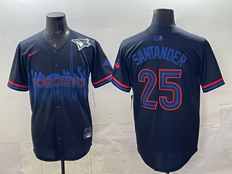 Men 2025 Nike Toronto Blue Jays #25 Santander black Game MLB Jersey 02->toronto blue jays->MLB Jersey